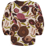 MARTA DU CHATEAU Marta du Chateau Damen Bluse MdcEvelina 58130M Shirt Brown Print