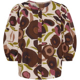 MARTA DU CHATEAU Marta du Chateau Damen Bluse MdcEvelina 58130M Shirt Brown Print