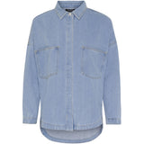 MARTA DU CHATEAU Marta du Chateau Damen Denim Hemd MDC-203-8218 Shirt Blue Denim