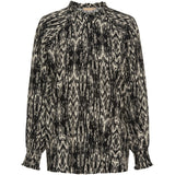 MARTA DU CHATEAU Marta du Chateau Damen Hemd MdcPalma 6450 Shirt Leo Nero