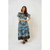 MARTA DU CHATEAU Marta du Chateau Damen Kleid MdcMuse 8405 Dress Blue/Marrone
