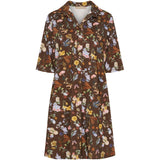 MARTA DU CHATEAU Marta du Chateau Damen Kleid MdcWildrose 259351V Restudsalg Brown Print
