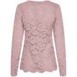 MARTA DU CHATEAU Marta du Chateau Damen Langarm-Spitzen-T-Shirt MdcMilley 7707 LS Tee Rose