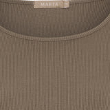 MARTA DU CHATEAU Marta du Chateau Damen Langarmshirt MdcAster 4906 LS Tee Fango