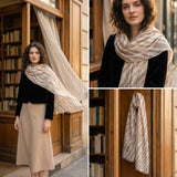 MARTA DU CHATEAU Marta du Chateau Damen Schal MdcBarbera FA37240 Scarf Beige
