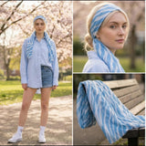 MARTA DU CHATEAU Marta du Chateau Damen Schal MdcBarbera FA37240 Scarf Blue