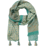 MARTA DU CHATEAU Marta du Chateau Damen Schal MdcCyrille 0017 Scarf Green/Gold