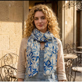 MARTA DU CHATEAU Marta du Chateau Damen Schal MdcKaysa FA3841 Scarf Blue