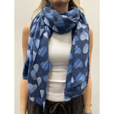 MARTA DU CHATEAU Marta du Chateau Damen Schal MdcSaphira BA-1531 Scarf Blue
