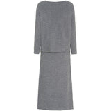 MARTA DU CHATEAU Marta du Chateau Damen Strickjackesæt MdcErmelinde 9252 Set Medium grey