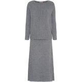 MARTA DU CHATEAU Marta du Chateau Damen Strickjackesæt MdcErmelinde 9252 Set Medium grey