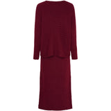 MARTA DU CHATEAU Marta du Chateau Damen Strickjackesæt MdcHazel 9252 Set Bordeaux7544