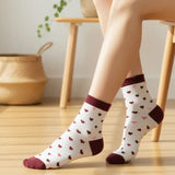 MARTA DU CHATEAU Marta du Chateau Damen Strümpfe MdcNya BA-Socks Socks White/Red310