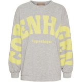 MARTA DU CHATEAU Marta du Chateau Damen Sweatshirt MdcHibiscus 22659 Sweatshirt Grey/yellow