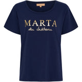 MARTA DU CHATEAU Marta du Chateau Damen T-shirt MT002 T-shirt Navy Blue