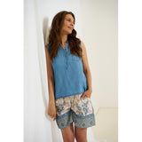 MARTA DU CHATEAU Marta du Chateau Damen Top MdcRylina 84571JV Top Medio Blue