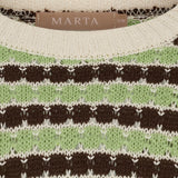 MARTA DU CHATEAU Marta du Chateau Damen strick MdcNivelle KNA110M Knit Moro/Erba