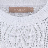 MARTA DU CHATEAU Marta du Chateau Damen strick MdcVina 6592 Knit White