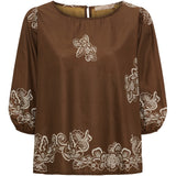 MARTA DU CHATEAU Marta du chateau Damen Bluse MdcLupine 8566 Blouse Marrone6906tpk