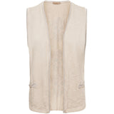 MARTA DU CHATEAU Marta du chateau Damen Weste 6309 Restudsalg Beige1652