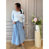 MARTA DU CHATEAU Marta du chateau Damen rock MDCPOMELINE 8784 Skirt Light blue