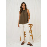 MARTA DU CHATEAU MdcCalista LS T-Shirt Top Brown