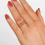muun STUDIOS Muun Studios Panzer Dainty Ring 18K Goldbeschichtet R068 Jewelry Guld