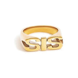 muun STUDIOS Muun Studios SIS Ring 18K Goldbeschichtet R049 Jewelry Guld
