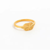 muun STUDIOS Muun Studios Sonnensiegel Rechteck Ring 18K Goldbeschichtet R060 Jewelry Guld