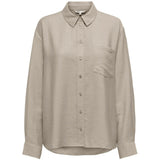 ONLY ONLY DAMENBLUSE ONLLINO Shirt Oxford Tan