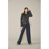 ONLY ONLY Damen Cardigan ONLMella Restudsalg Dark Grey Melange Gold Button