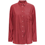 ONLY ONLY Damen Hemd ONLMAGGIE Shirt Racing Red WHITE