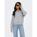 ONLY ONLY Damen Kapuzenpullover ONLNAOMI Sweatshirt Light Grey Melange