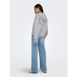 ONLY ONLY Damen Kapuzenpullover ONLNAOMI Sweatshirt Light Grey Melange