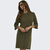 ONLY ONLY Damen Kleid ONLALIVIA Dress Beech Dtm Button/Melange