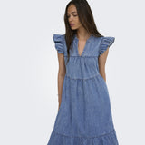 ONLY ONLY Damen Kleid ONLSHANIA Dress Medium blue denim