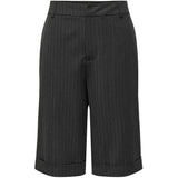 ONLY ONLY Damen Shorts ONLCANA Restudsalg Dark Grey Melange WHITE PINSTRIPE