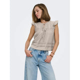 ONLY ONLY Damen Top ONLARIS Top Pumice Stone