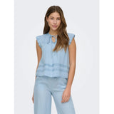 ONLY ONLY Damen Top ONLCHARIS Top Light Blue Denim