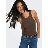 ONLY ONLY Damen Top ONLMADISON Tanktop Chocolate Martini Heart