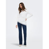 ONLY ONLY Damenbluse ONLLIVE Blouse Cloud Dancer Dtm lace