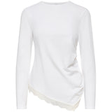 ONLY ONLY Damenbluse ONLLIVE Blouse Cloud Dancer Dtm lace