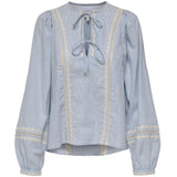 ONLY ONLY Damenbluse ONLMONICA Shirt Cloud Dancer BLUE RIBBON