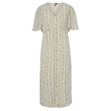 PIECES PIECES DAME KJOLE PCTAITLYN Restudsalg Birch Striped Flower