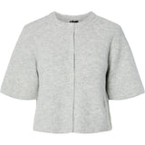 PIECES PIECES Damen-Strickjacke PCSILLY Cardigan Light Grey Melange