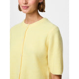 PIECES PIECES Damen-Strickjacke PCSILLY Cardigan Pale Banana MELANGE