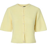 PIECES PIECES Damen-Strickjacke PCSILLY Cardigan Pale Banana MELANGE