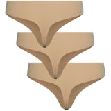 PIECES PIECES Damen 3er-Pack String PCNAMEE Underwear Nude
