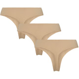 PIECES PIECES Damen 3er-Pack String PCNAMEE Underwear Peach Taffy