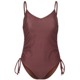 PIECES PIECES Damen Badeanzug PCBAOMI Swimwear Deep Mahogany
